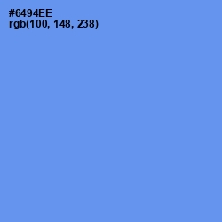 #6494EE - Cornflower Blue Color Image