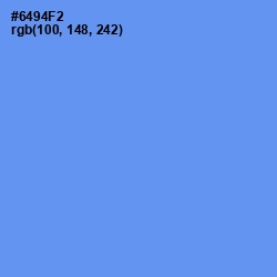 #6494F2 - Cornflower Blue Color Image