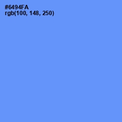 #6494FA - Cornflower Blue Color Image