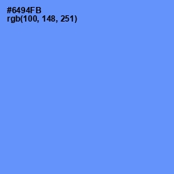 #6494FB - Cornflower Blue Color Image