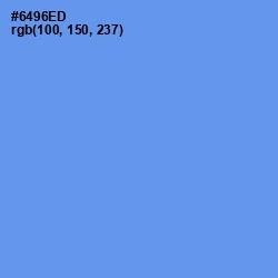 #6496ED - Cornflower Blue Color Image