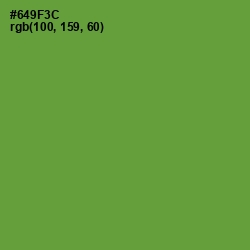 #649F3C - Olive Drab Color Image