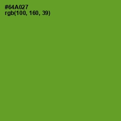 #64A027 - Olive Drab Color Image