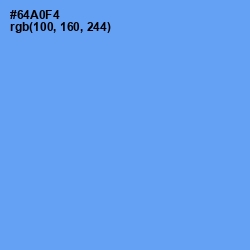 #64A0F4 - Cornflower Blue Color Image