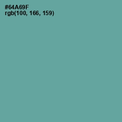 #64A69F - Sea Nymph Color Image