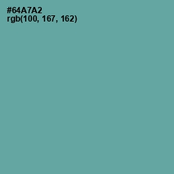 #64A7A2 - Gumbo Color Image
