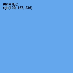 #64A7EC - Cornflower Blue Color Image