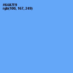 #64A7F9 - Cornflower Blue Color Image