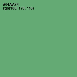 #64AA74 - Fern Color Image