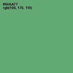 #64AA77 - Fern Color Image