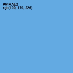 #64AAE2 - Cornflower Blue Color Image