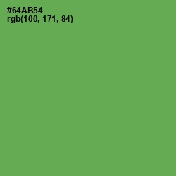 #64AB54 - Asparagus Color Image