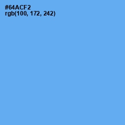 #64ACF2 - Cornflower Blue Color Image