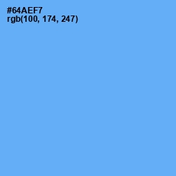 #64AEF7 - Cornflower Blue Color Image