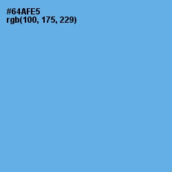 #64AFE5 - Cornflower Blue Color Image