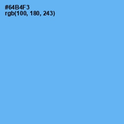 #64B4F3 - Cornflower Blue Color Image