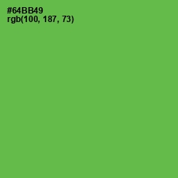 #64BB49 - Asparagus Color Image