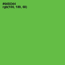 #64BD44 - Asparagus Color Image