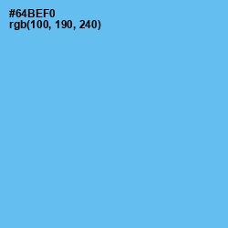 #64BEF0 - Picton Blue Color Image
