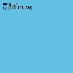 #64BFE4 - Picton Blue Color Image