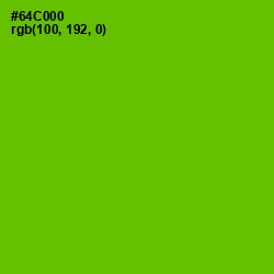 #64C000 - Bright Green Color Image