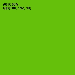 #64C00A - Bright Green Color Image