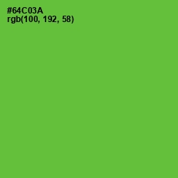 #64C03A - Bright Green Color Image