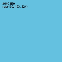 #64C1E0 - Turquoise Blue Color Image