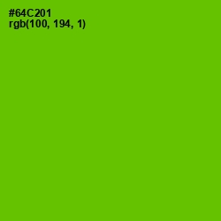 #64C201 - Bright Green Color Image