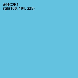 #64C2E1 - Turquoise Blue Color Image