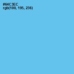 #64C3EC - Turquoise Blue Color Image