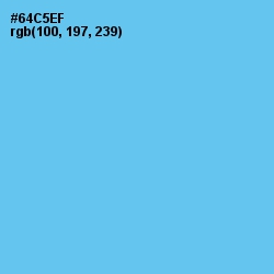 #64C5EF - Turquoise Blue Color Image