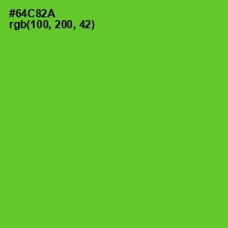 #64C82A - Bright Green Color Image
