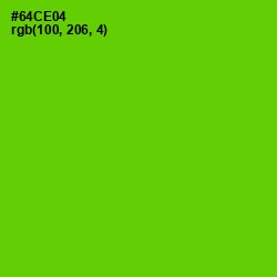 #64CE04 - Bright Green Color Image