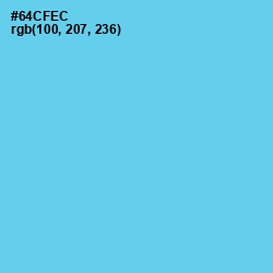 #64CFEC - Turquoise Blue Color Image