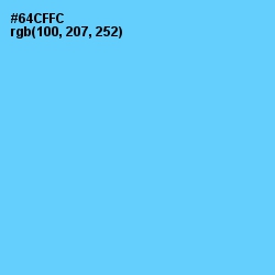 #64CFFC - Turquoise Blue Color Image