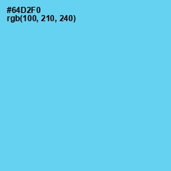 #64D2F0 - Turquoise Blue Color Image