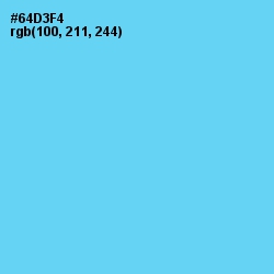 #64D3F4 - Turquoise Blue Color Image