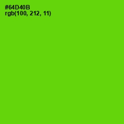 #64D40B - Bright Green Color Image