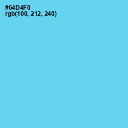 #64D4F0 - Turquoise Blue Color Image