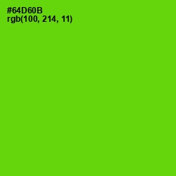 #64D60B - Bright Green Color Image