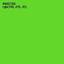 #64D72B - Bright Green Color Image