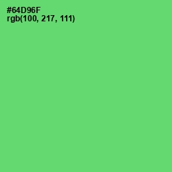 #64D96F - Pastel Green Color Image