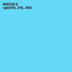 #64DAF8 - Turquoise Blue Color Image