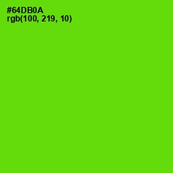 #64DB0A - Bright Green Color Image