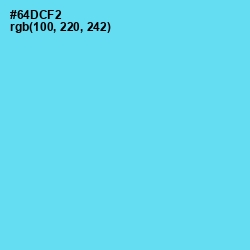 #64DCF2 - Turquoise Blue Color Image