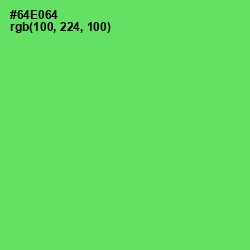 #64E064 - Screamin' Green Color Image
