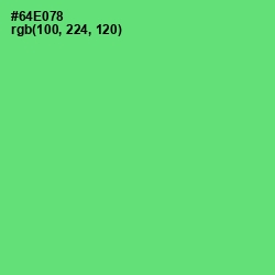#64E078 - Screamin' Green Color Image