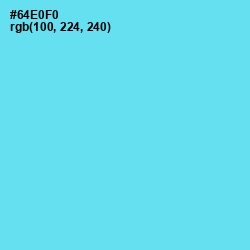 #64E0F0 - Turquoise Blue Color Image