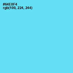 #64E0F4 - Turquoise Blue Color Image